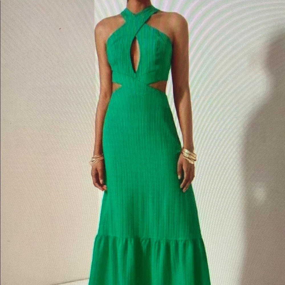 Chic Green Halter Maxi Dress